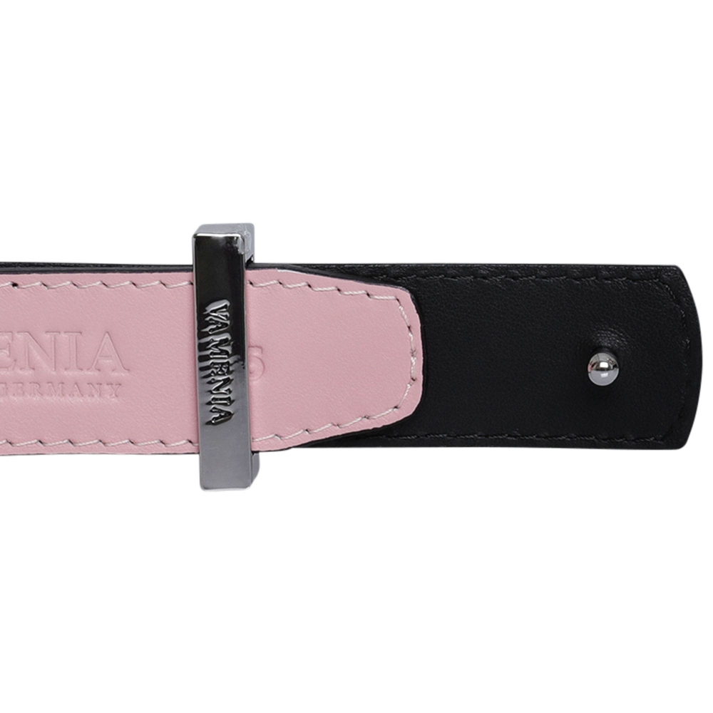 Reversible belt pink and black